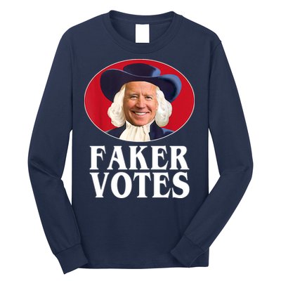 Faker Votes Funny Joe Biden Election Long Sleeve Shirt