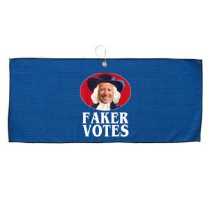 Faker Votes Funny Joe Biden Election Large Microfiber Waffle Golf Towel