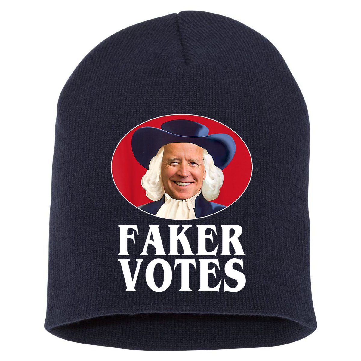 Faker Votes Funny Joe Biden Election Short Acrylic Beanie