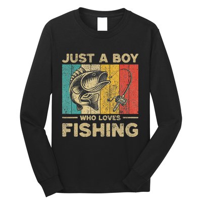 Funny Vintage Fishing Jokes Fisherman Bass Fish Long Sleeve Shirt