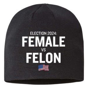 Female Vs Felon 2024 Election Sustainable Beanie