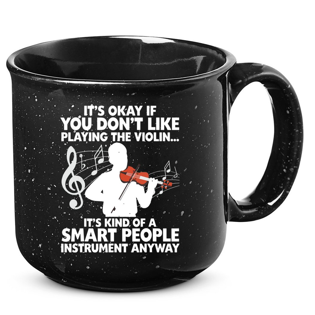 Funny Violin For Men Women Music Instrument Player Musicians 15oz Campfire Ceramic Mug