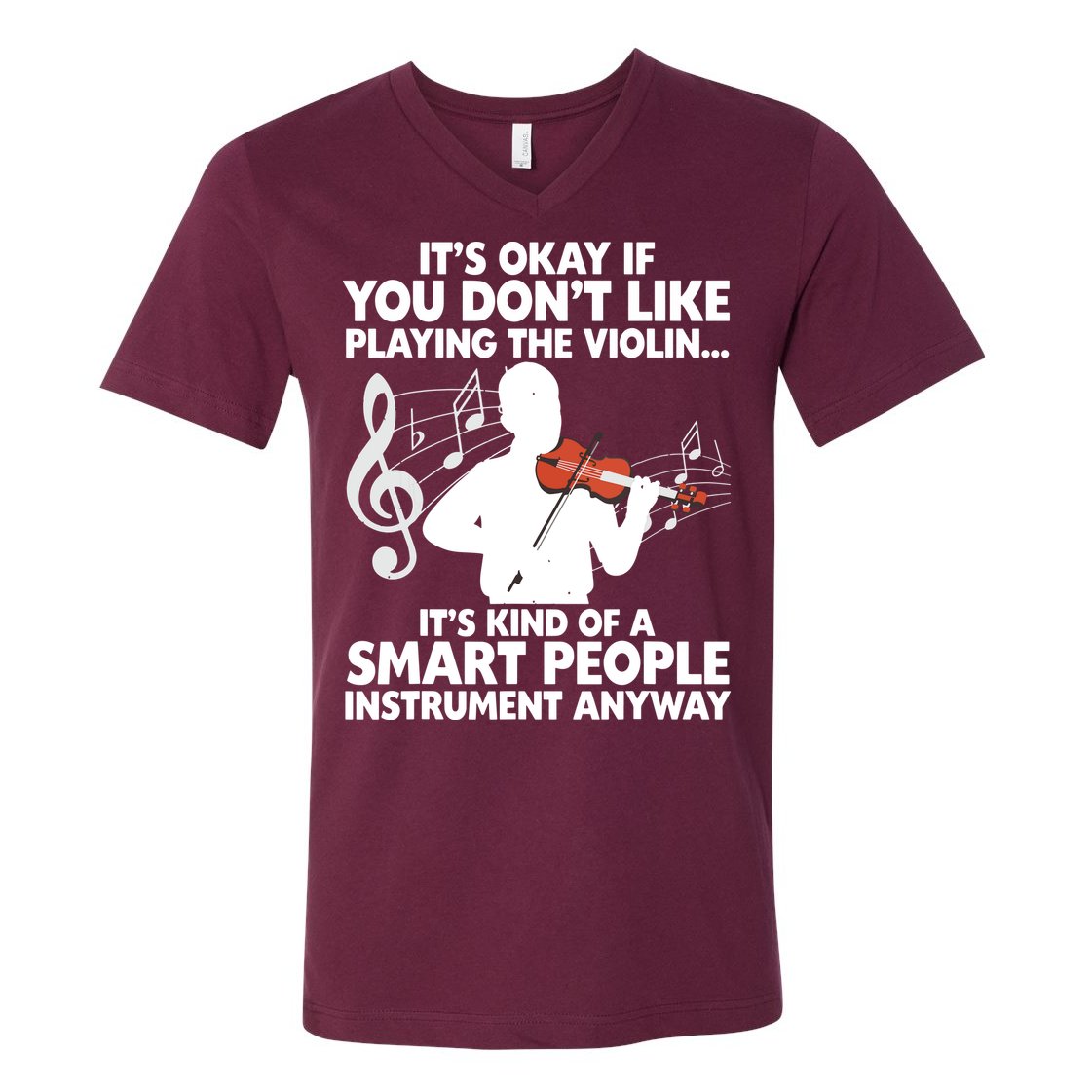 Funny Violin For Men Women Music Instrument Player Musicians V-Neck T-Shirt