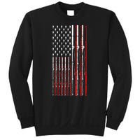 Funny Vintage Fishing American Flag Fishing Rod Gift Sweatshirt