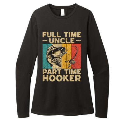 Funny Vintage Fishing Uncle Jokes Fisher Cute Gift Womens CVC Long Sleeve Shirt