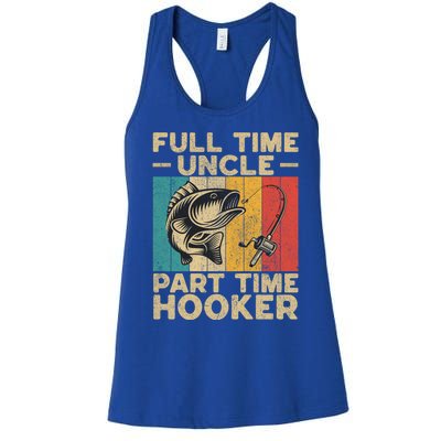 Funny Vintage Fishing Uncle Jokes Fisher Cute Gift Women's Racerback Tank