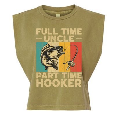 Funny Vintage Fishing Uncle Jokes Fisher Cute Gift Garment-Dyed Women's Muscle Tee