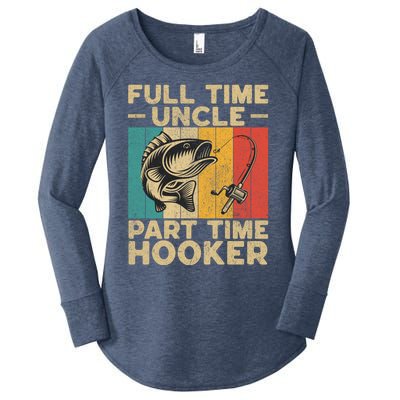 Funny Vintage Fishing Uncle Jokes Fisher Cute Gift Women's Perfect Tri Tunic Long Sleeve Shirt