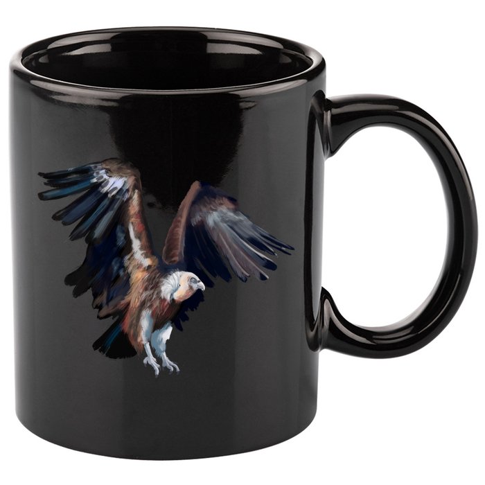 Flying Vulture 11oz C Handle Ceramic Mug