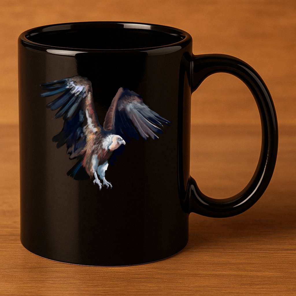 Flying Vulture 11oz C Handle Ceramic Mug
