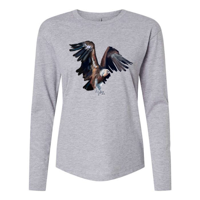 Flying Vulture Womens Cotton Relaxed Long Sleeve T-Shirt