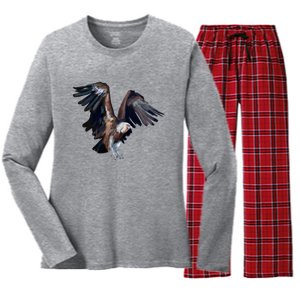 Flying Vulture Women's Long Sleeve Flannel Pajama Set 