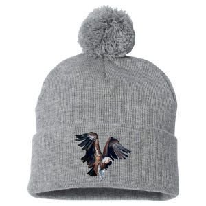 Flying Vulture Pom Pom 12in Knit Beanie