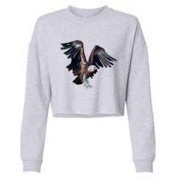 Flying Vulture Cropped Pullover Crew