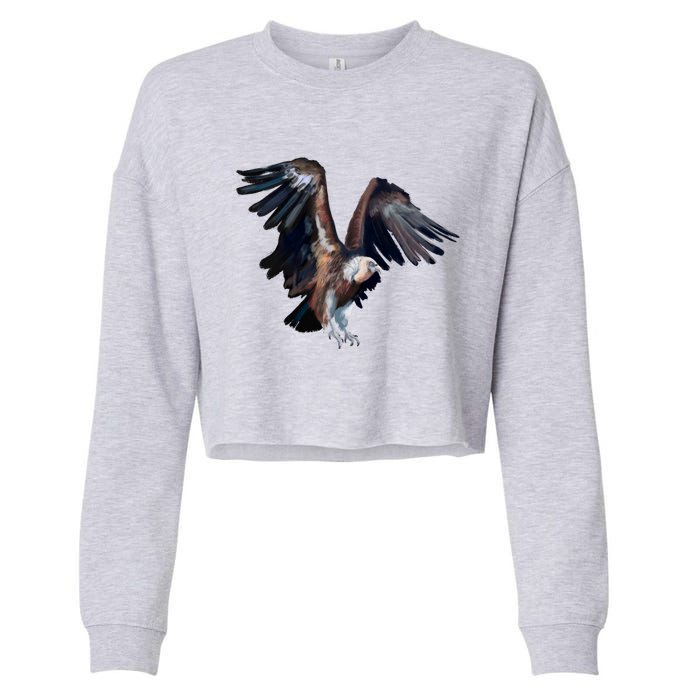 Flying Vulture Cropped Pullover Crew