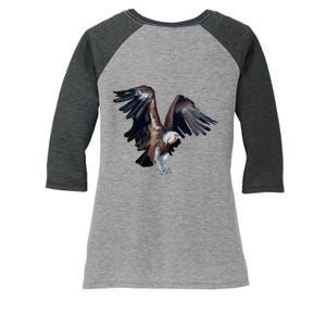 Flying Vulture Women's Tri-Blend 3/4-Sleeve Raglan Shirt