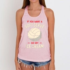 Funny Volleyball Women's Knotted Racerback Tank