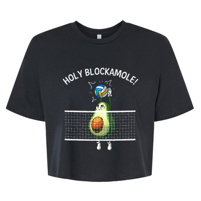 Funny Volleyball For  Holy Guacamole Player Blocker Bella+Canvas Jersey Crop Tee