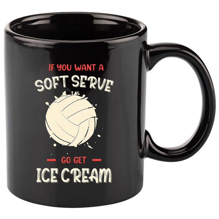 Funny Volleyball  11oz C Handle Ceramic Mug