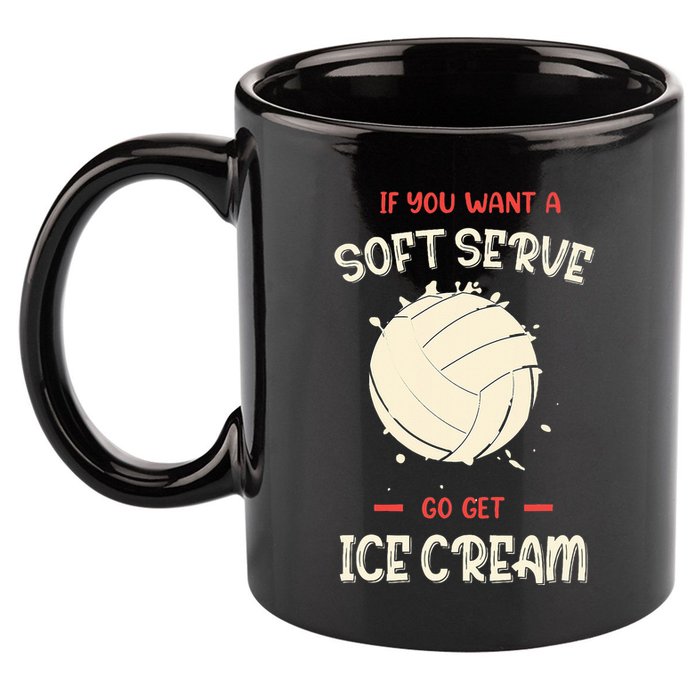 Funny Volleyball  11oz C Handle Ceramic Mug
