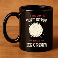 Funny Volleyball  11oz C Handle Ceramic Mug