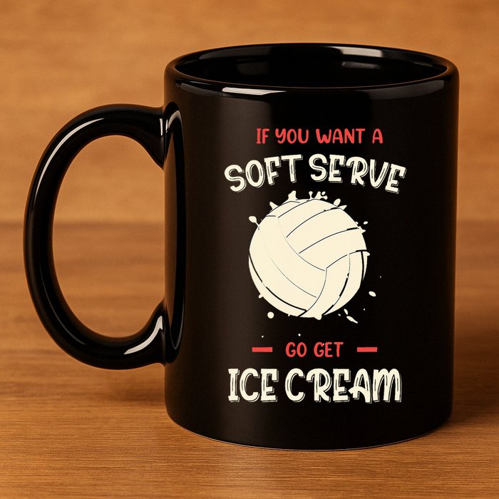 Funny Volleyball  11oz C Handle Ceramic Mug