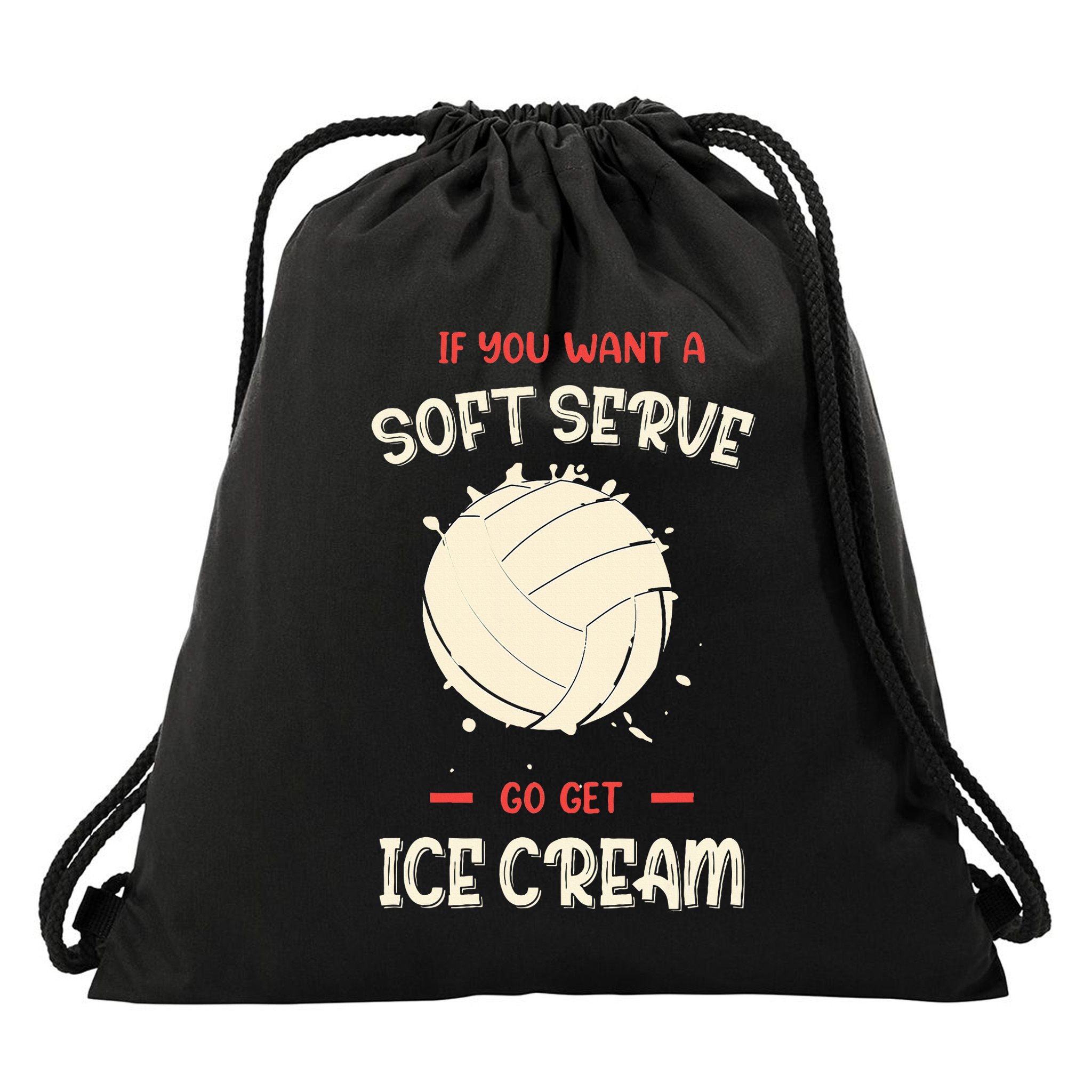Funny Volleyball  Drawstring Bag