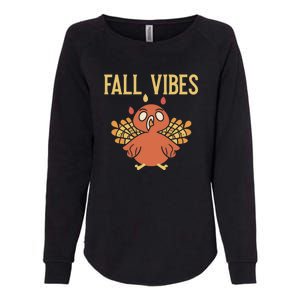 Fall Vibes Funny Thanksgiving Womens California Wash Sweatshirt