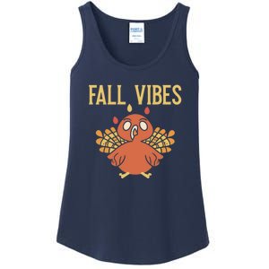 Fall Vibes Funny Thanksgiving Ladies Essential Tank