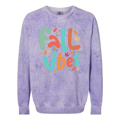 Fall Vibes Funny Colorblast Crewneck Sweatshirt