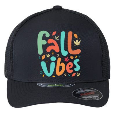 Fall Vibes Funny Flexfit Unipanel Trucker Cap