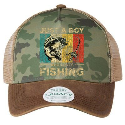 Funny Vintage Fishing Jokes Boy Fisherman Bass Fish Legacy Tie Dye Trucker Hat