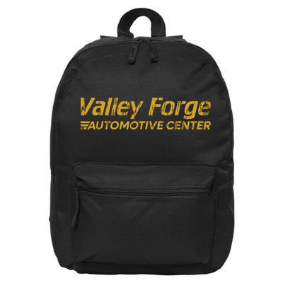 Funny Valley Forge Automotive Distressed Look 16 in Basic Backpack