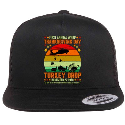 Funny Vintage First Annual WKAP Turkey Drop Flatbill Hat