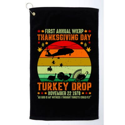 Funny Vintage First Annual WKAP Turkey Drop Golf Towel