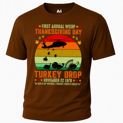 Funny Vintage First Annual WKAP Turkey Drop Performance Shirt