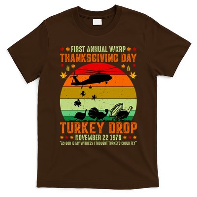 Funny Vintage First Annual WKAP Turkey Drop T-Shirt