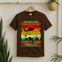 Funny Vintage First Annual WKAP Turkey Drop T-Shirt