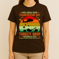 Funny Vintage First Annual WKAP Turkey Drop T-Shirt