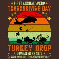 Funny Vintage First Annual WKAP Turkey Drop T-Shirt