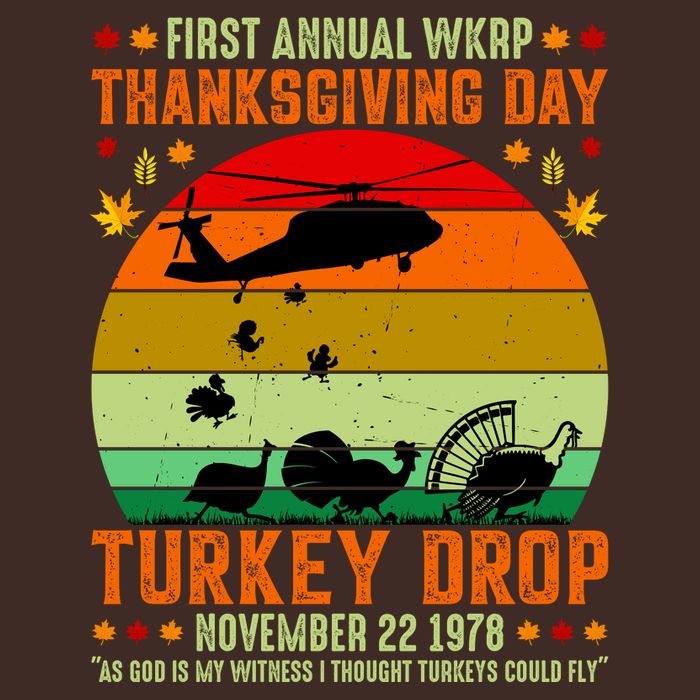 Funny Vintage First Annual WKAP Turkey Drop T-Shirt