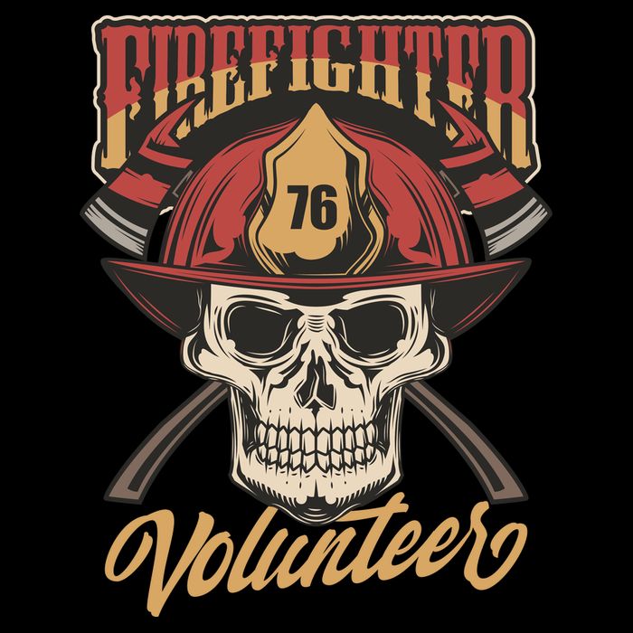 Firefighter Volunteer Cooling Performance Crew T-Shirt