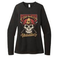 Firefighter Volunteer Womens CVC Long Sleeve Shirt