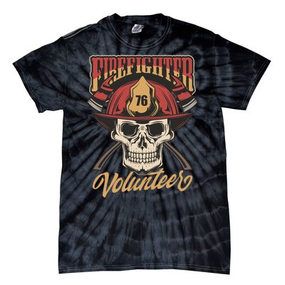 Firefighter Volunteer Tie-Dye T-Shirt