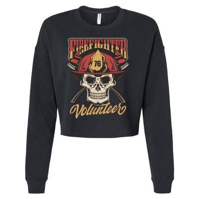 Firefighter Volunteer Cropped Pullover Crew