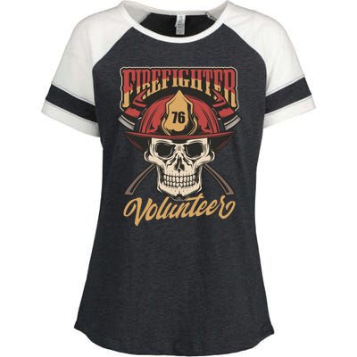 Firefighter Volunteer Enza Ladies Jersey Colorblock Tee