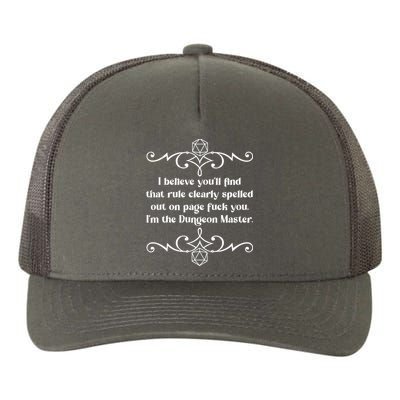 Funny Vintage Fuck You I'm The Dungeon Master Yupoong Adult 5-Panel Trucker Hat