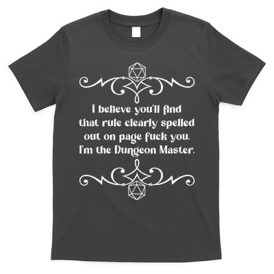 Funny Vintage Fuck You I'm The Dungeon Master T-Shirt