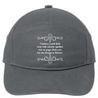 Funny Vintage Fuck You I'm The Dungeon Master 7-Panel Snapback Hat