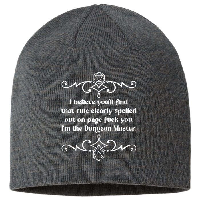 Funny Vintage Fuck You I'm The Dungeon Master Sustainable Beanie